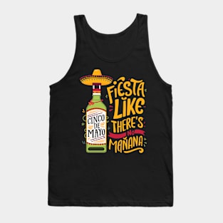 Fiesta Like There's No Mañana Colorful Vibes Celebration Tank Top